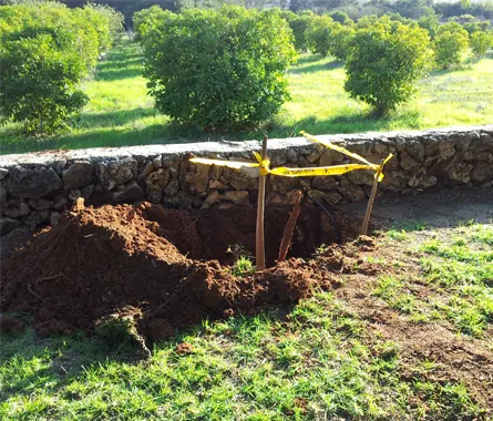חפירת בור להצבת פילר